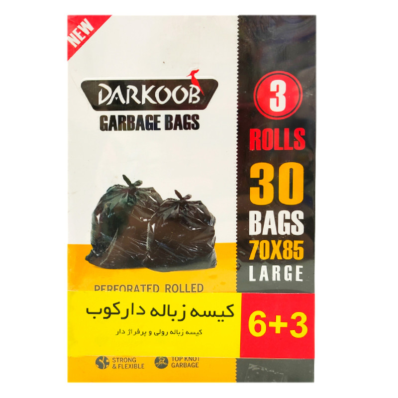 کیسه زباله دارکوب مدل DAR_ZBOXzardsia-LARG30 کد 10 نه بسته 30 عددی