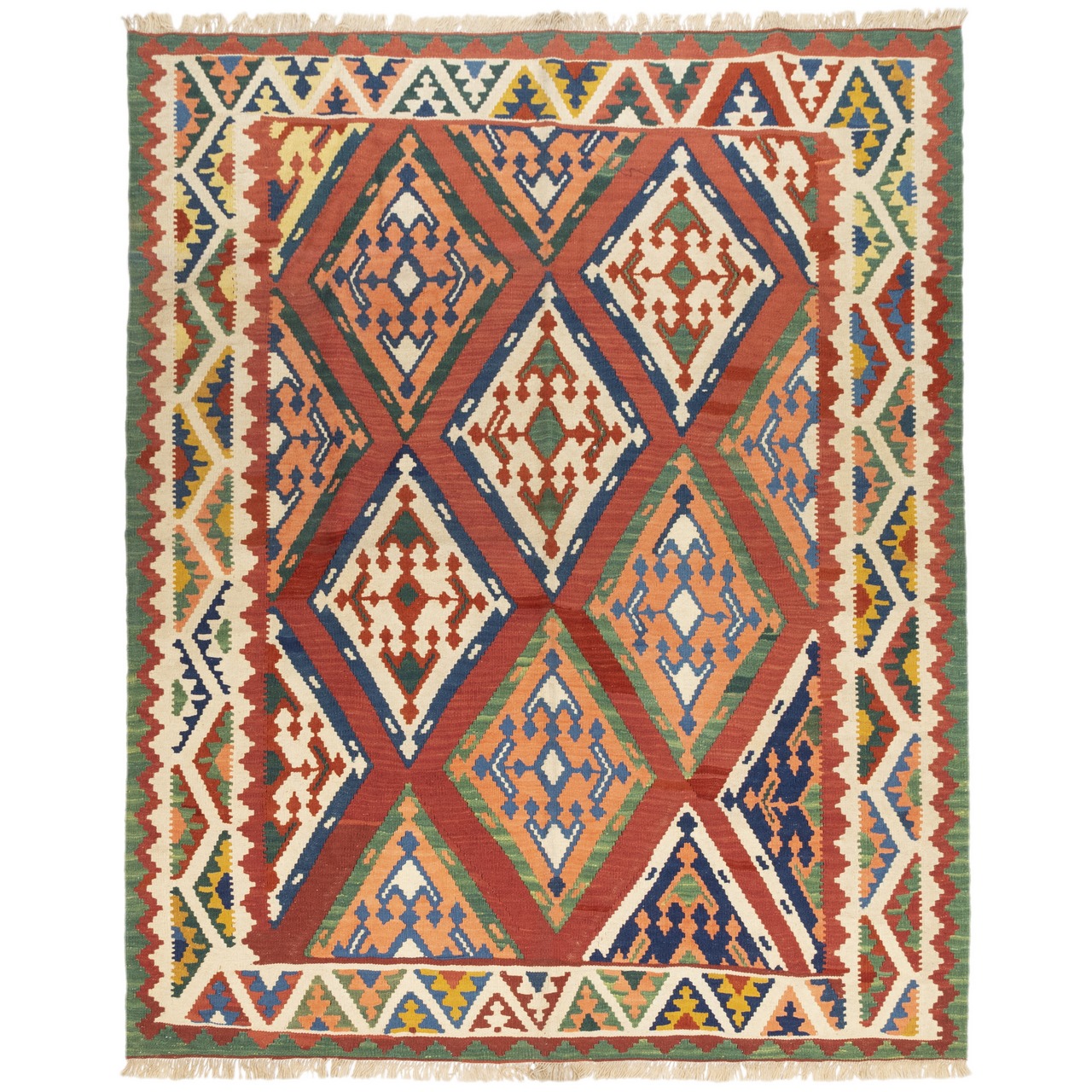 گلیم دستباف سه و نیم متری سی پرشیا کد 171349