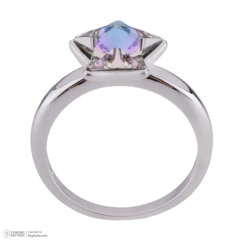 انگشتر نقره زنانه سواروسکی مدل ستاره سنگ جواهری کد 874554