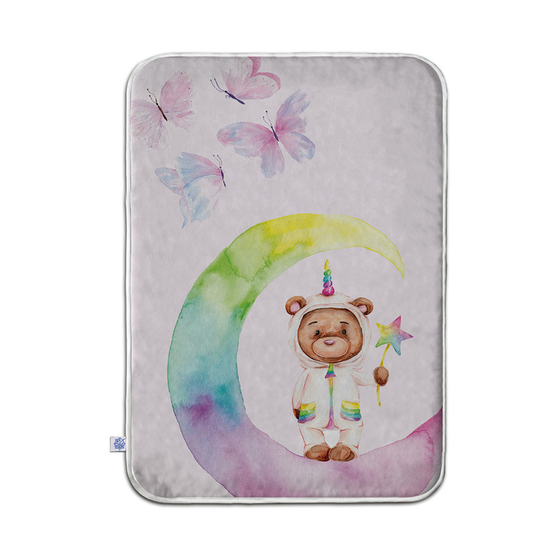 زیرانداز تعویض نوزاد شمسه نگار مدل DTB613 طرح خرس فضانورد