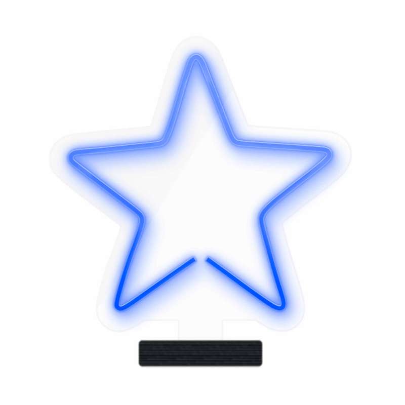 چراغ رومیزی ریموت دار مدل STARS-GL_BL-GLASS