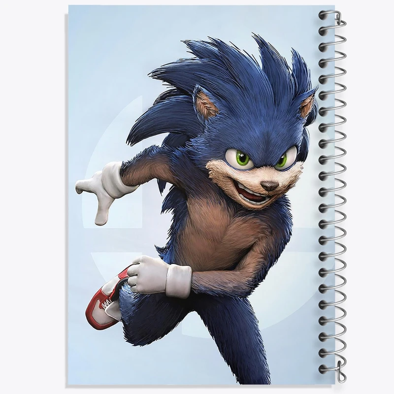 دفتر مشق 50 برگ خندالو طرح سونیک (Sonic) کد F176