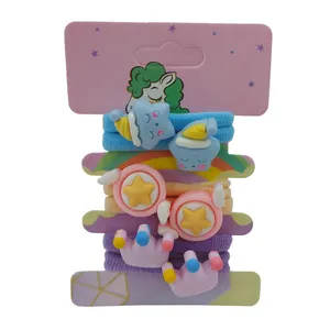 کش مو دخترانه مدل عروسکی فانتزی مجموعه 6 عددی