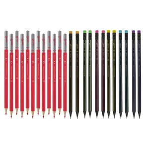 مداد مشکی اونر مدل 87 بسته 12 عددی به همراه مداد قرمز اونر طرح سه گوش بسته 12عددی