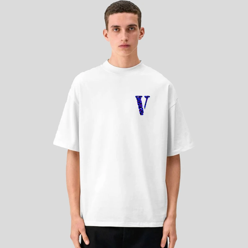 تی‌شرت آستین سه ربع یقه گرد مردانه مدل VLONE