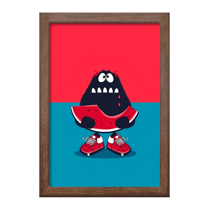 تابلو خندالو طرح هیولا و هندوانه کد F8614