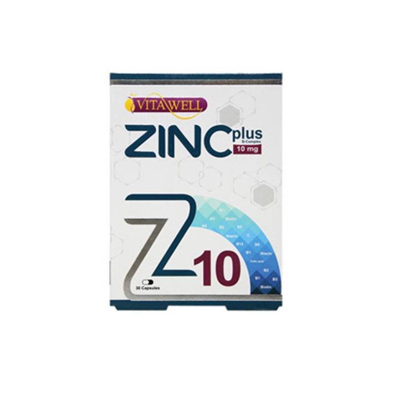 کپسول زینک پلاس 10 میلی گرمی ویتاول مهبان دارو بسته 30 عددی کپسول زینک پلاس 10 میلی گرمی ویتاول مهبان دارو بسته 30 عددی