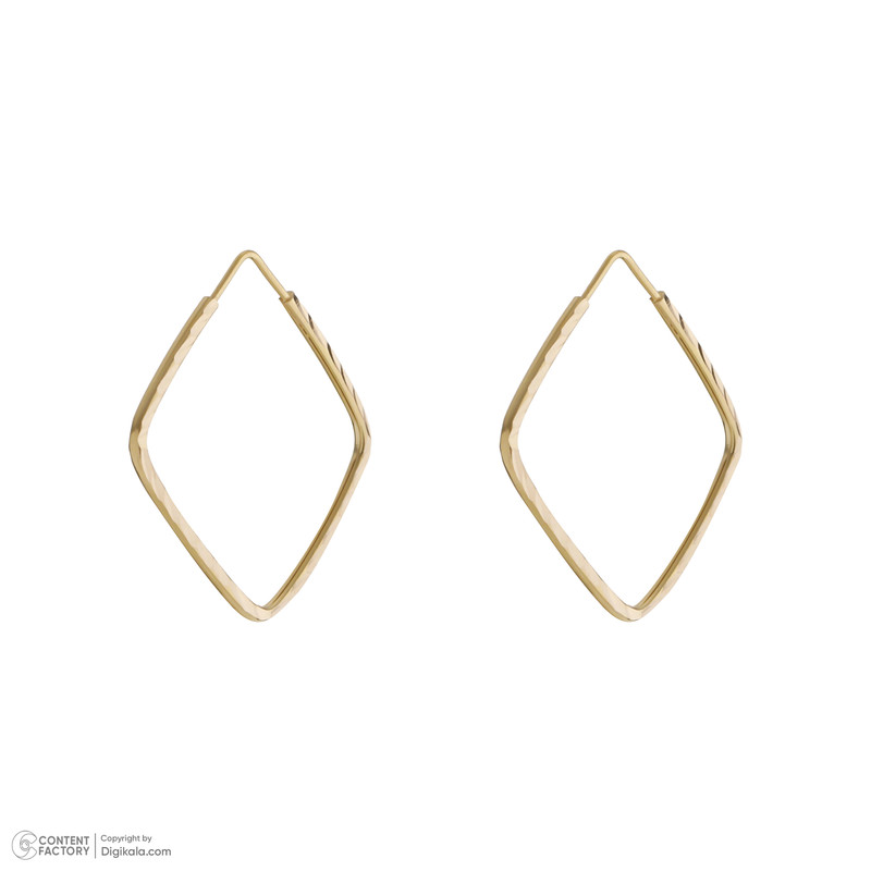 گوشواره حلقه ای طلا 18 عیار زنانه دوست خوب مدل Dk616 - 6