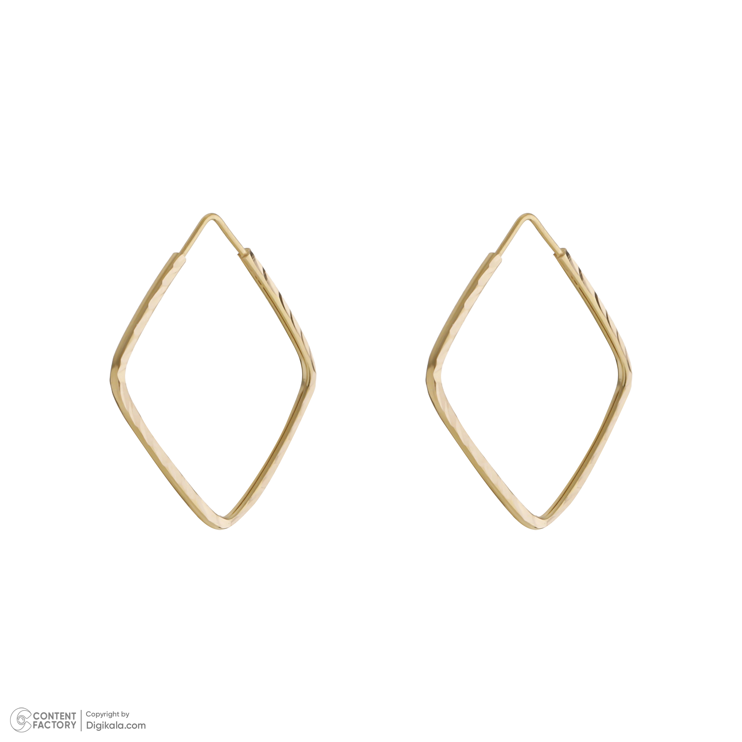 گوشواره حلقه ای طلا 18 عیار زنانه دوست خوب مدل Dk615