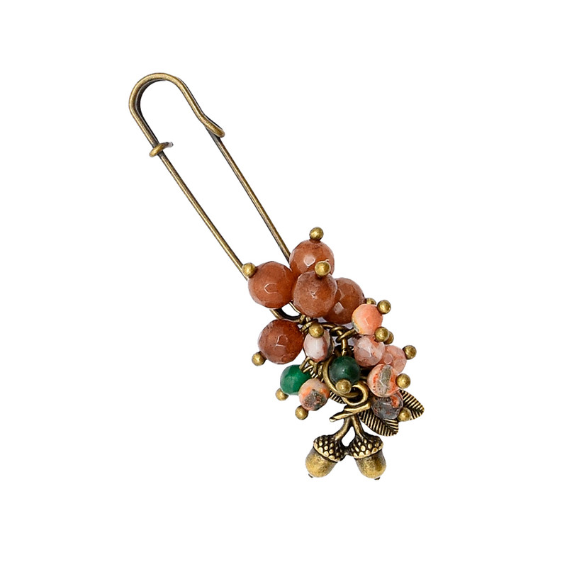 سنجاق سینه زنانه دلنار گالری مدل بلوط 1