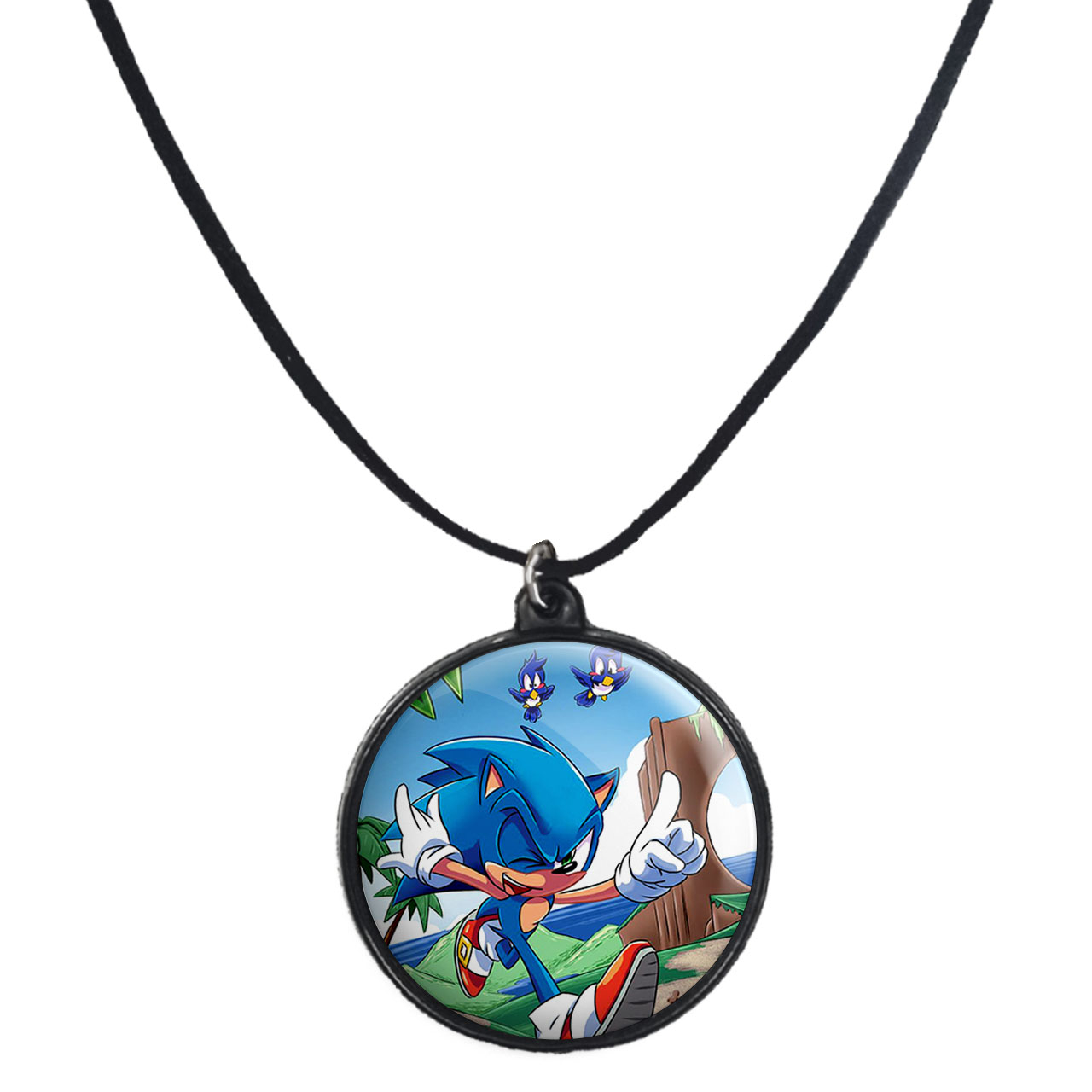 گردنبند پرمانه طرح سونیک کد pmb.14988 مدل دو طرفه