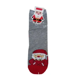 جوراب ساق کوتاه مدل بابانوئل کد SANTA-004-LUM