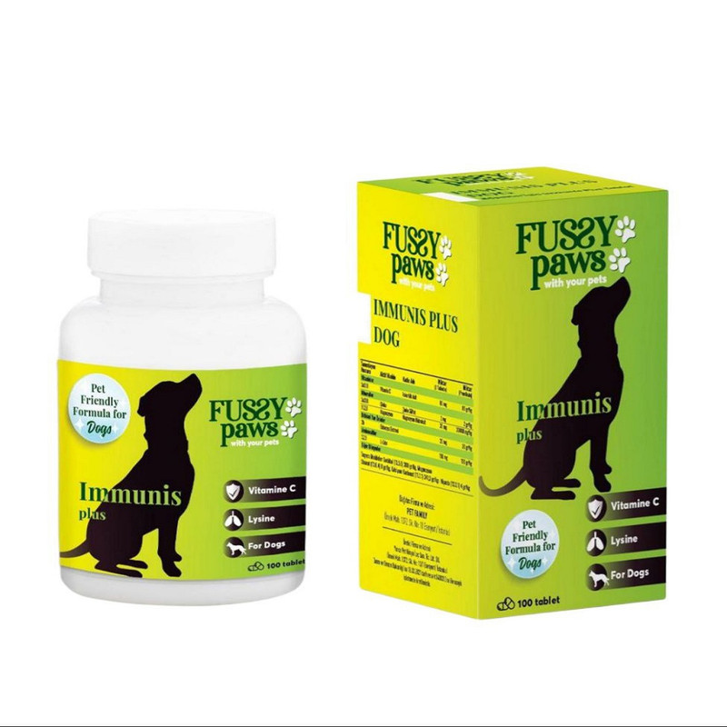 قرص مکمل سیستم ایمنی سگ فاسی پاوز Fussy Paws مدل Immunis Plus بسته 100 عددی
