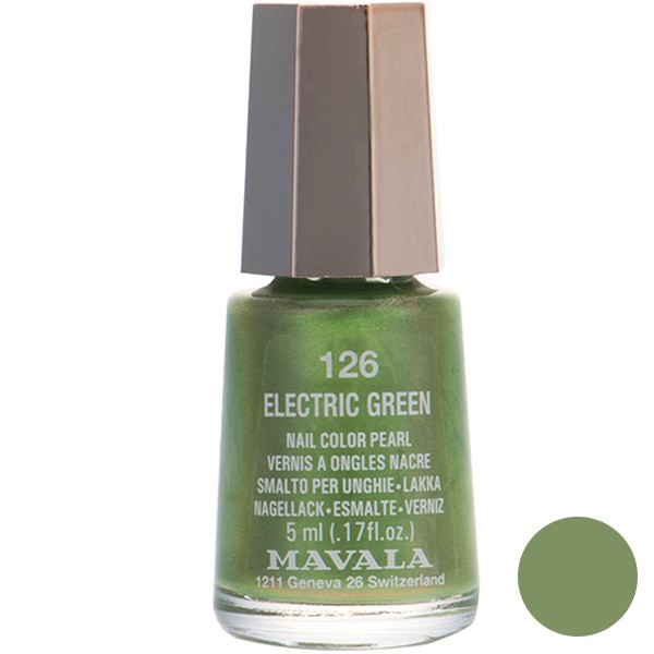لاک ناخن ماوالا مدل Mini Electric Green شماره 126