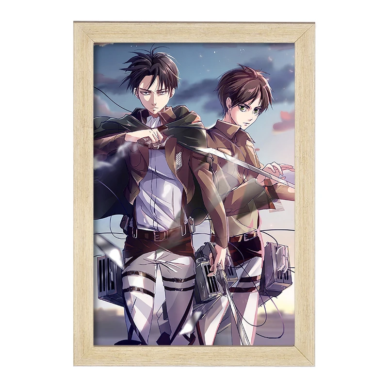 تابلو خندالو مدل لیوای و ارن انیمه اتک آن تایتان Attack on Titan  کد 4849