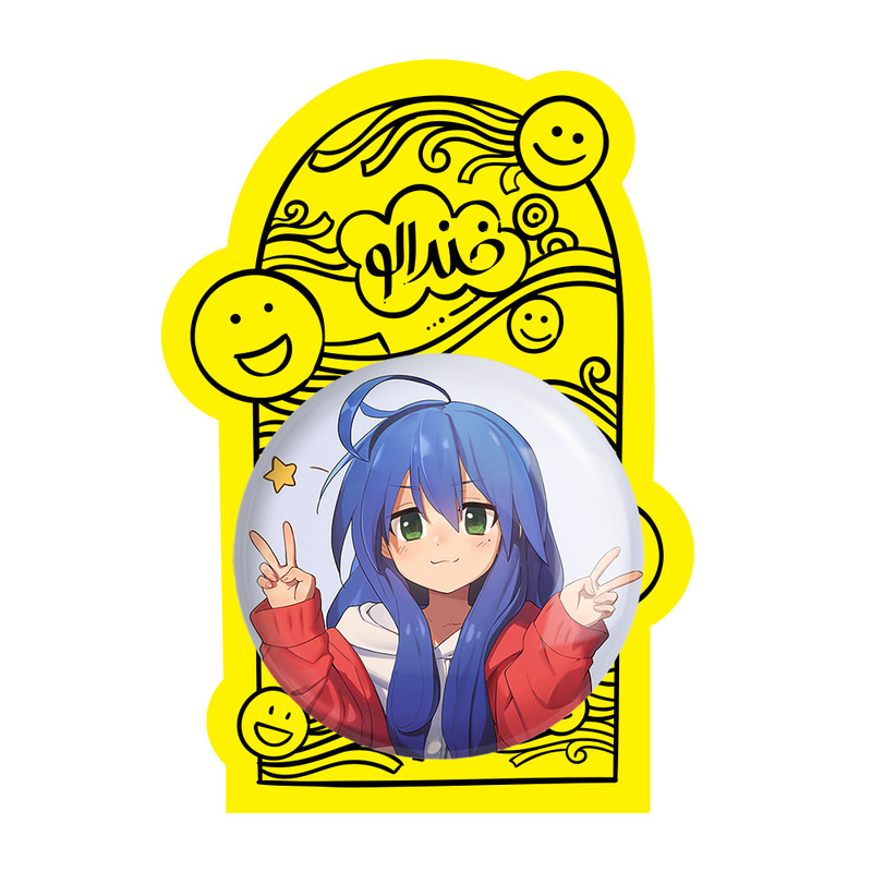 آینه جیبی خندالو مدل ایزومی انیمه Lucky Star  کد 23588