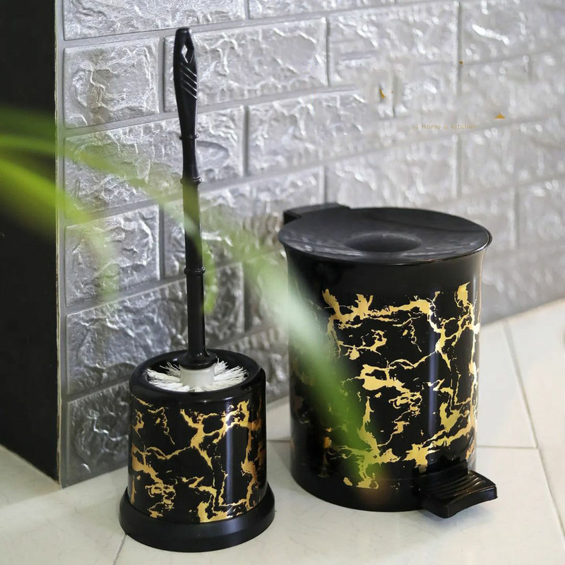 ست سطل و فرچه طرح ماربل کد 2010