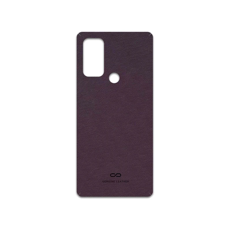 برچسب پوششی ماهوت مدل Purple-Leather مناسب برای گوشی موبایل موتورولا Moto G60S