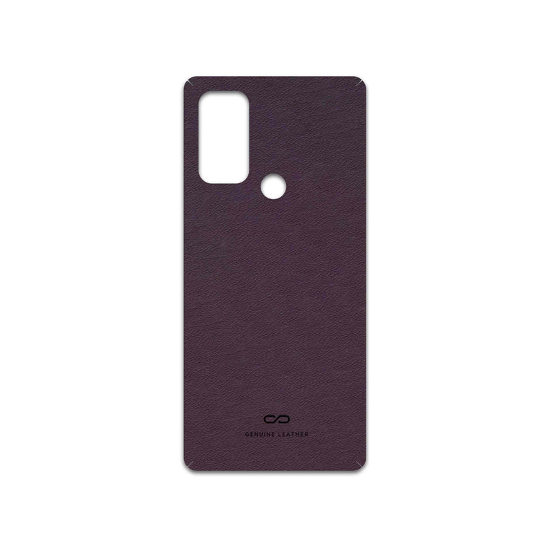 برچسب پوششی ماهوت مدل Purple-Leather مناسب برای گوشی موبایل موتورولا Moto G60S