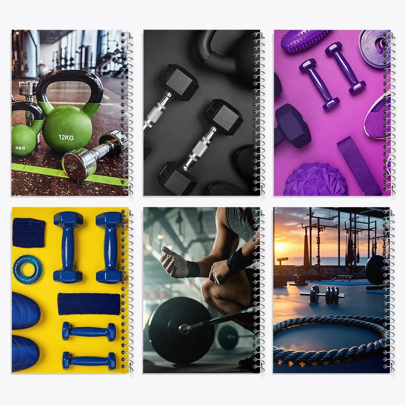 دفتر مشق 50 برگ خندالو طرح بدنسازی کد 952 مجموعه 6 عددی