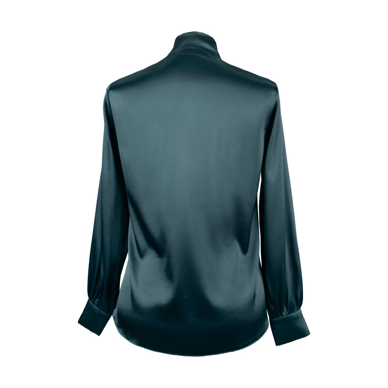 شومیز آستین بلند زنانه مدل فنچ یقه کرواتی