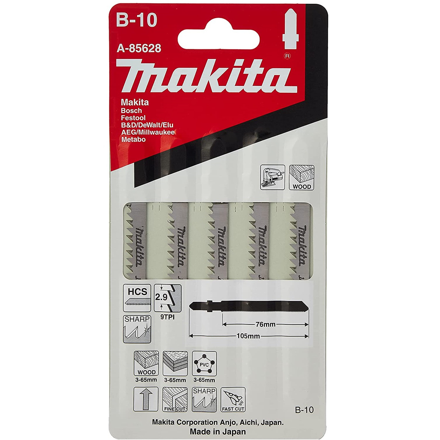 تیغه اره ماکیتا کد A-85628 مجموعه 5 عددی