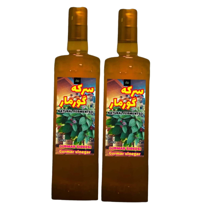سرکه گورمار گیاهی سرکه سرا - 1 لیتر بسته 2 عددی