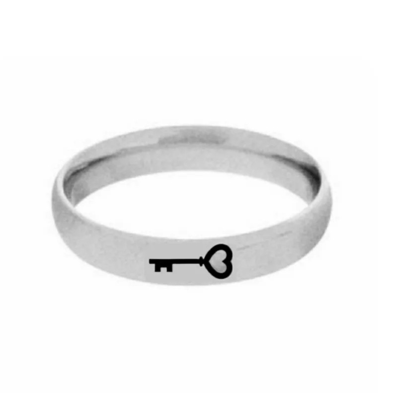 انگشتر مدل کلید و قفل قلبی عاشقانه بسته 2 عددی