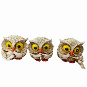 مجسمه مدل جغد نوازنده مجموعه 3 عددی