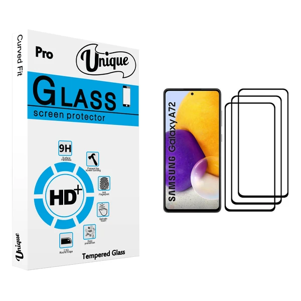 محافظ صفحه نمایش يونيک مدل +Clear مناسب برای گوشی موبایل سامسونگ Galaxy A72 بسته سه عددی