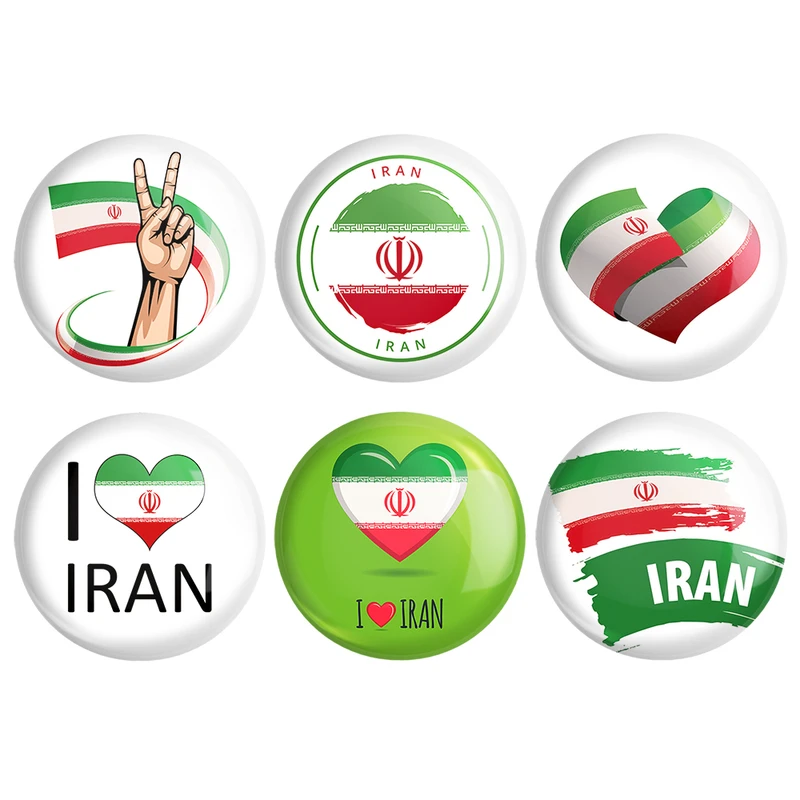 مگنت خندالو طرح پرچم ایران کد 1211A مجموعه 6 عددی