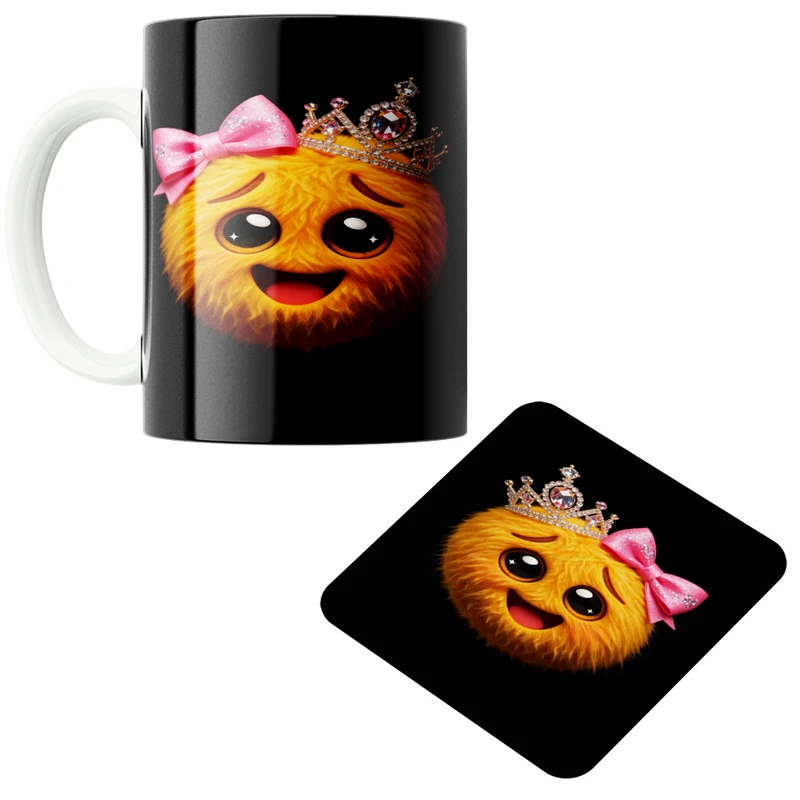 ماگ پاد آفرین مدل ایموجی کد 25 به همراه زیر لیوانی