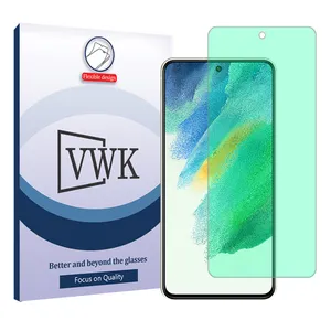 VWK Tough model Green light screen protector suitable for Samsung Galaxy S21 FE 5G mobile phone