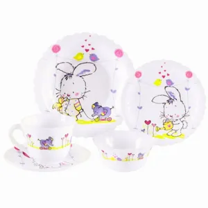 ظرف غذا 5 تکه کودک پارس اوپال مدل خرگوش کد 761