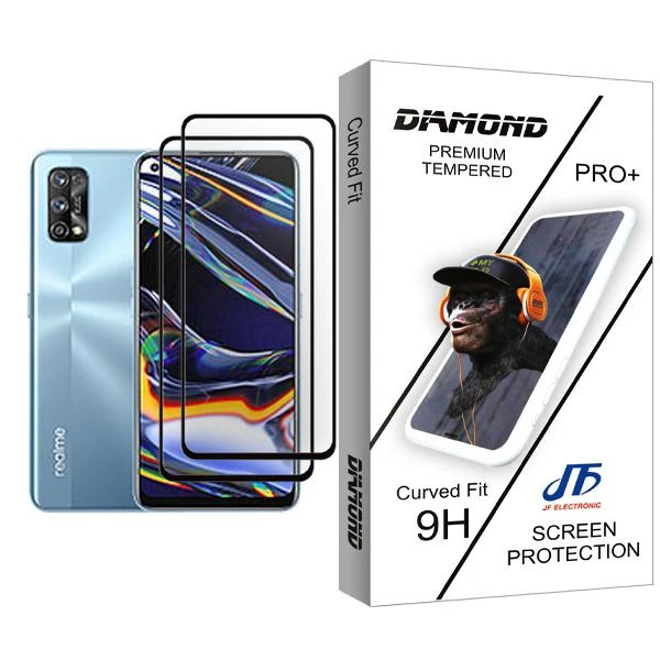 محافظ صفحه نمایش جی اف مدل Diamond Glass MIX002 مناسب برای گوشی موبایل ریلمی 7 Pro بسته دو عددی