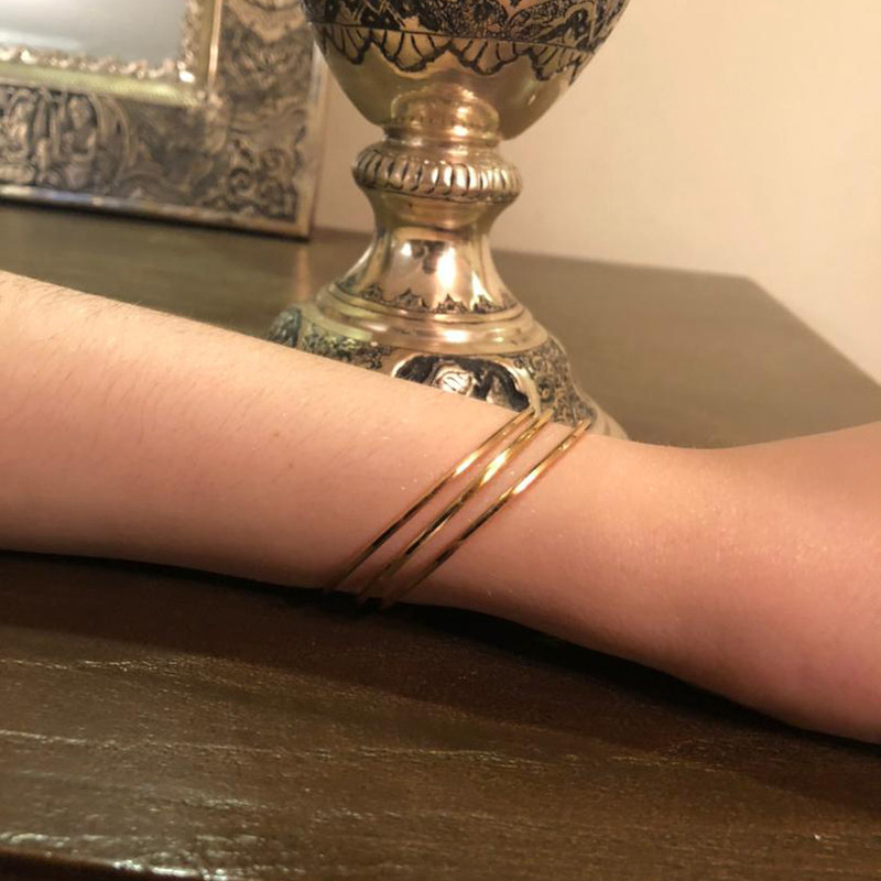 النگو طلا 18 عیار دخترانه دوست خوب مدل dk52-1