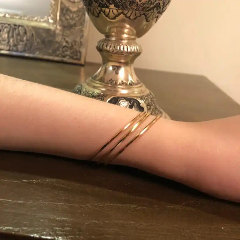 النگو طلا 18 عیار دخترانه دوست خوب مدل dk52-1