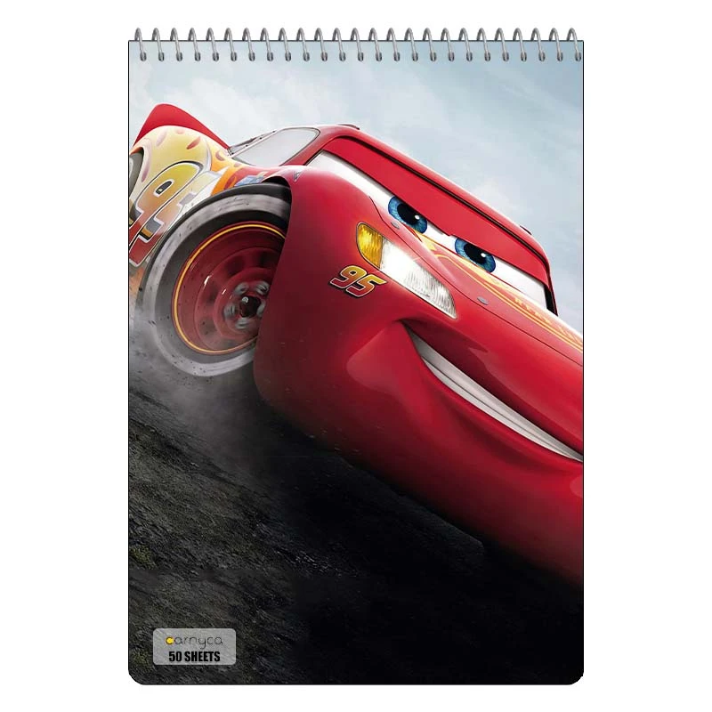 دفتر نقاشی 50 برگ کارنیکا طرح ماشین ها Cars کد 33304