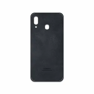 MAHOOT Graphite Buffalo Leather Cover Sticker for Samsung Galaxy A20