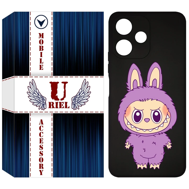 کاور یوریل قاب مدل KSH کد 150 طرح عروسک لبوبو مناسب برای گوشی موبایل شیائومی Redmi 12 5G / Note 12R / Poco M6 Pro 5G