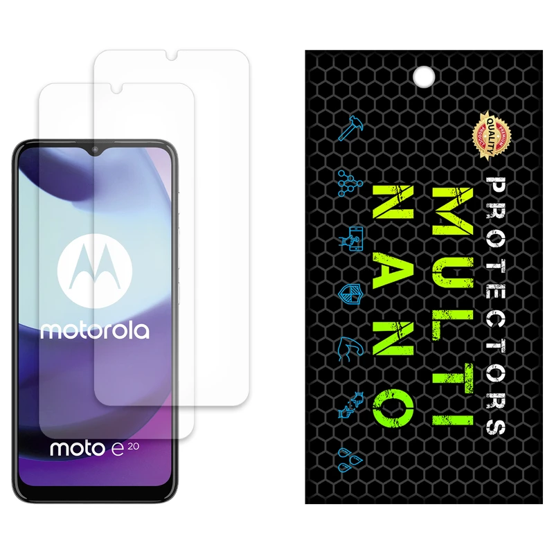 محافظ صفحه نمایش مات مولتی نانو مدل X-S2M مناسب برای گوشی موبایل موتورولا Moto E20 بسته دو عددی