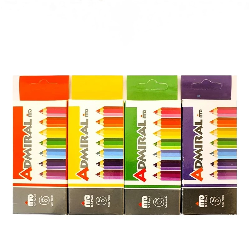 مداد رنگی 6 رنگ آدمیرال مدل 761 مجموعه 4 عددی
