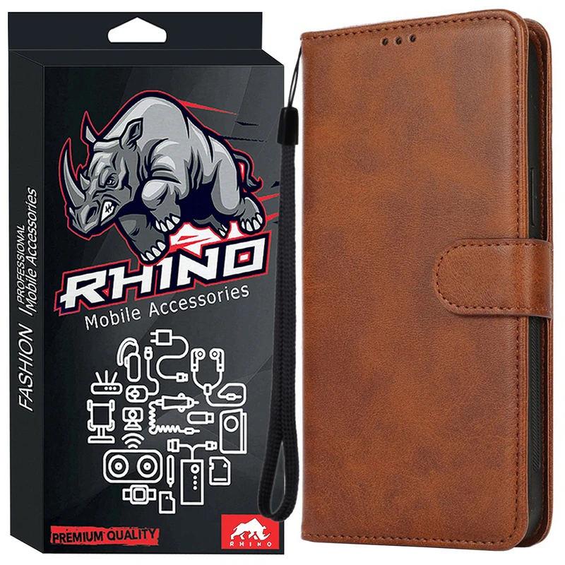 کیف کلاسوری راینو مدل KF-LC مناسب برای گوشی موبایل سامسونگ Galaxy A17 به همراه بند آویز