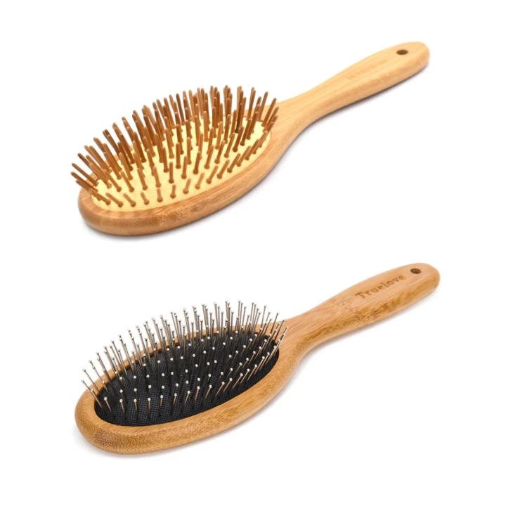 برس مو مدل چوبی و فلزی کد W01-1404001 بسته 2 عددی