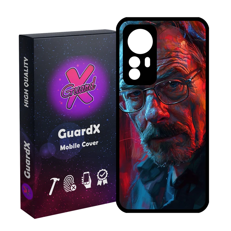 کاور گارد ایکس طرح والتر وایت مدل Glass10755 مناسب برای گوشی موبایل شیائومی Redmi Note 12S