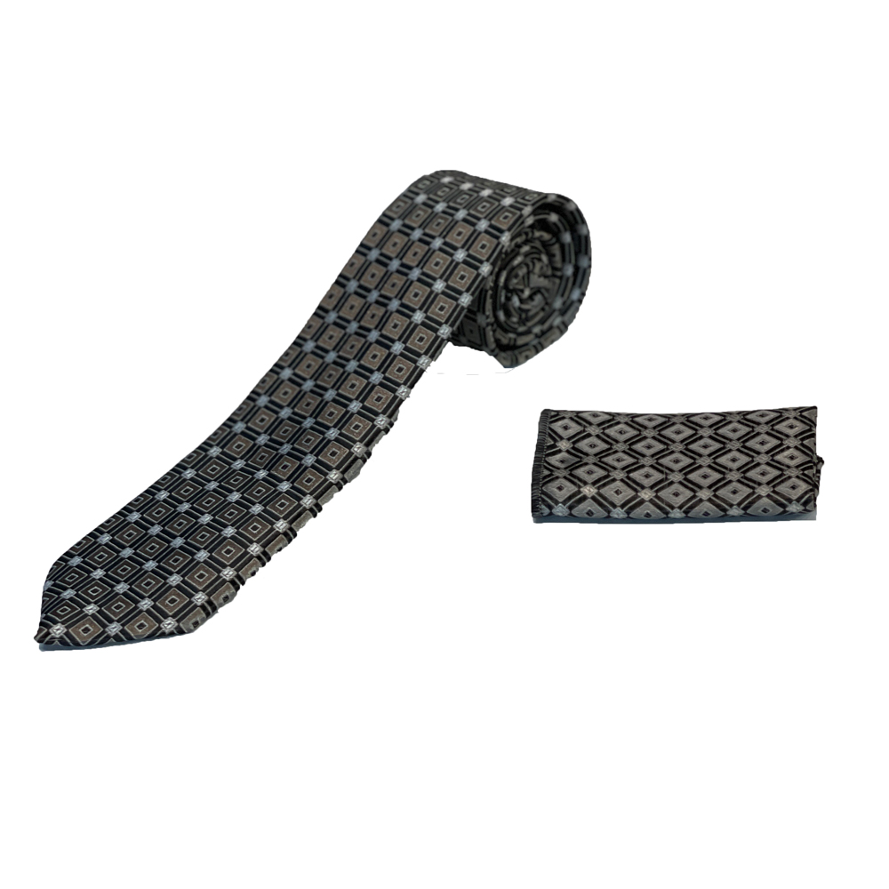 ست کراوات و دستمال جیب مردانه مدل MKRM962