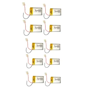 باتری لیتیومی مدل DM-402030 ظرفیت 300 میلی آمپر ساعت بسته 10 عددی