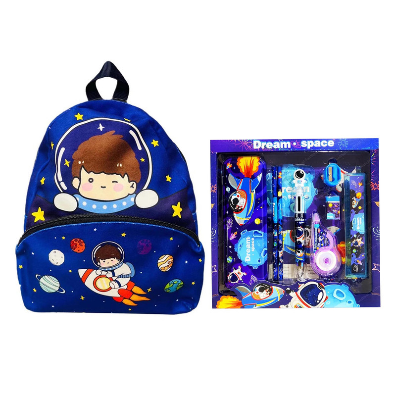 بسته لوازم تحریر مدل فضانورد مجموعه 9 عددی