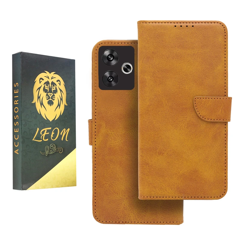 کیف کلاسوری لئون مدل Khoshi مناسب برای گوشی موبایل شیائومی Poco F6 Pro