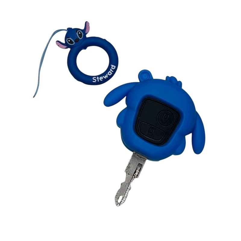 کاور ریموت و سوئیچ خودرو وارون مدل سلیکونی طرح استیچ کد K-515 مناسب برای پژو 206، پژو 207